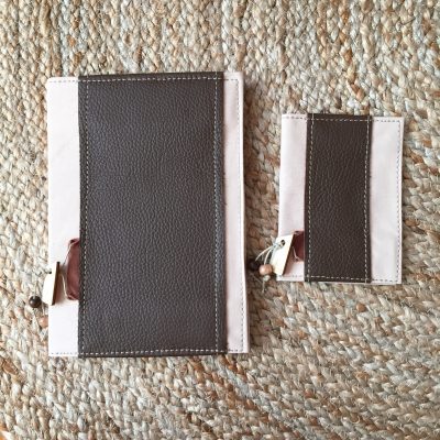 notebook en passportcover bruin
