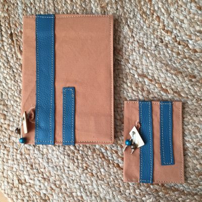 notebook en passportcover turquoise