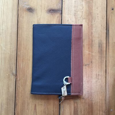 notebook donker blauw leer